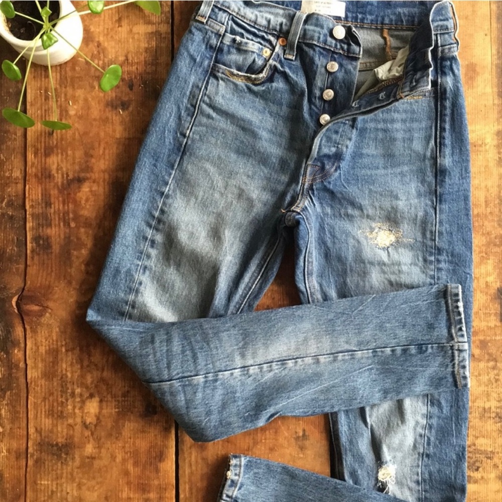 Levi's Jeans | 501 Levi’s High Rise Skinny Added Back Seam S Altered Size 24